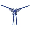 thumbnail image 1 of Jxximdong Sexy Lingerie for Women Embroidered Butterfly Massage Thong Low Waist Crotchless Underwear Women's Intimates Blue, 1 of 3