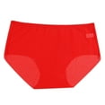 thumbnail image 1 of Jxximdong Sexy Lingerie for Women Plain Transparent Seamless Panties Breathable Low Waist Briefs Women's Underwear Red, 1 of 3