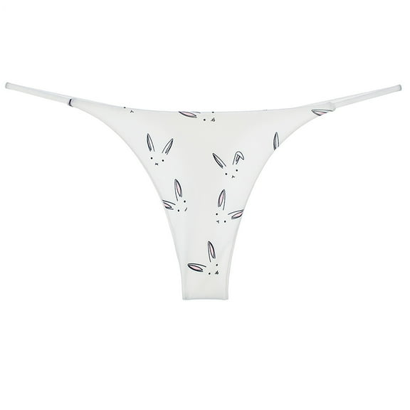 Jxximdong Sexy Lingerie for Women Thong Low Rise Double Layer Bikini Briefs Women's Intimates White