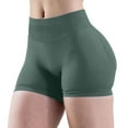 thumbnail image 1 of Jxximdong Shorts for Women High Waist Biker Shorts For Women No Front Seam Soft Hidden Butt Scrunch Shorts Yoga Workout Gym Shorts Green L Pants, 1 of 5