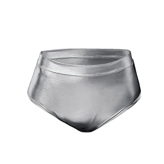 Jxximdong Shorts for Women Sexy Short High Waisted Shorts Leather Metallic Solid Color High Gloss Women's Super Shorts Hot Pants Gray S Pants