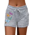 thumbnail image 1 of Jxximdong Shorts for Women Women's Lounge Shorts Print Comfy Pajama Bottom With Pockets And Drawstring Gray XXXL Pants, 1 of 7
