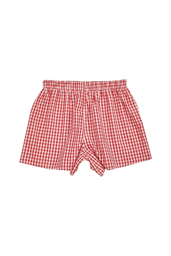 Shorts for Women Women's Trendy Gingham & Checkered Shorts – Pure Cotton Breathable And Stylish Sleepwear For Teens & Adults Red M Pants