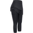 thumbnail image 1 of Jxximdong Skorts for Women Women Tennis Skirted Leggings Pockets Elastic Sports Yoga Capris Skirts Legging Black XL Culottes, 1 of 5