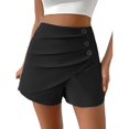 thumbnail image 1 of Jxximdong Skorts for Women Womens Relaxed Fit High Waist Casual Sports Outdoor Summer Shorts Black XL Culottes, 1 of 5