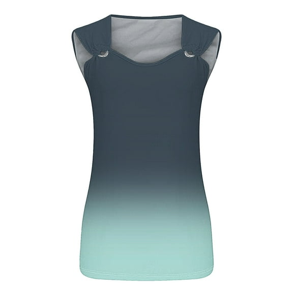 Jxximdong Tank Top for Women 2025 Casual Summer V Neck Sleeveless Camisole Ring Straps Loose Fit Workout Basic Shirts Spring Tops for Women