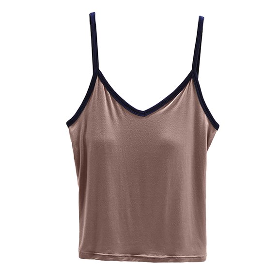 Jxximdong Tank Top for Women Tops In Bra Adjustable Spaghetti Strap Workout Yoga Shirts Basic Layer Padded Bra Tank Tops Spring Tops for Women