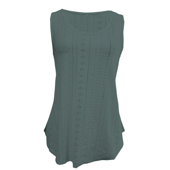 Jxximdong Tank Top for Women Women's Casual Stylish Vest Top Eyelet Embroidered Sleeveless Suspender Head Neck Shirt Spring Tops for Women
