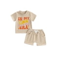 thumbnail image 1 of Jxzom Baby Girl First Birthday Outfit In My One Year Old Era T-Shirt Top Short Sleeve and Casual Shorts 6 12 18 Months Baby Girls 1st Birthday Gifts, 1 of 8