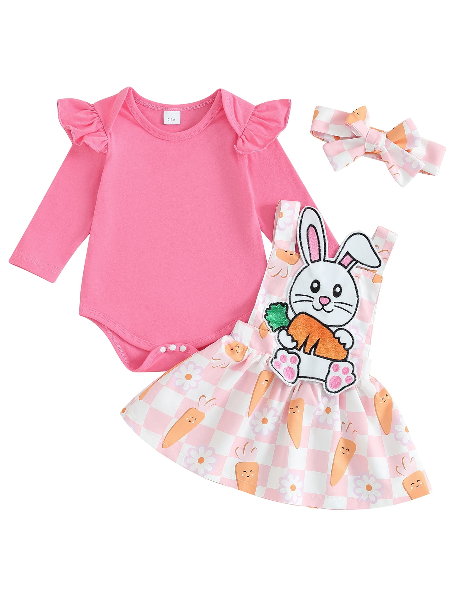 Autumn and Spring Arrival Baby Girls Rabbits Pattern Long Sleeves Bodysuit