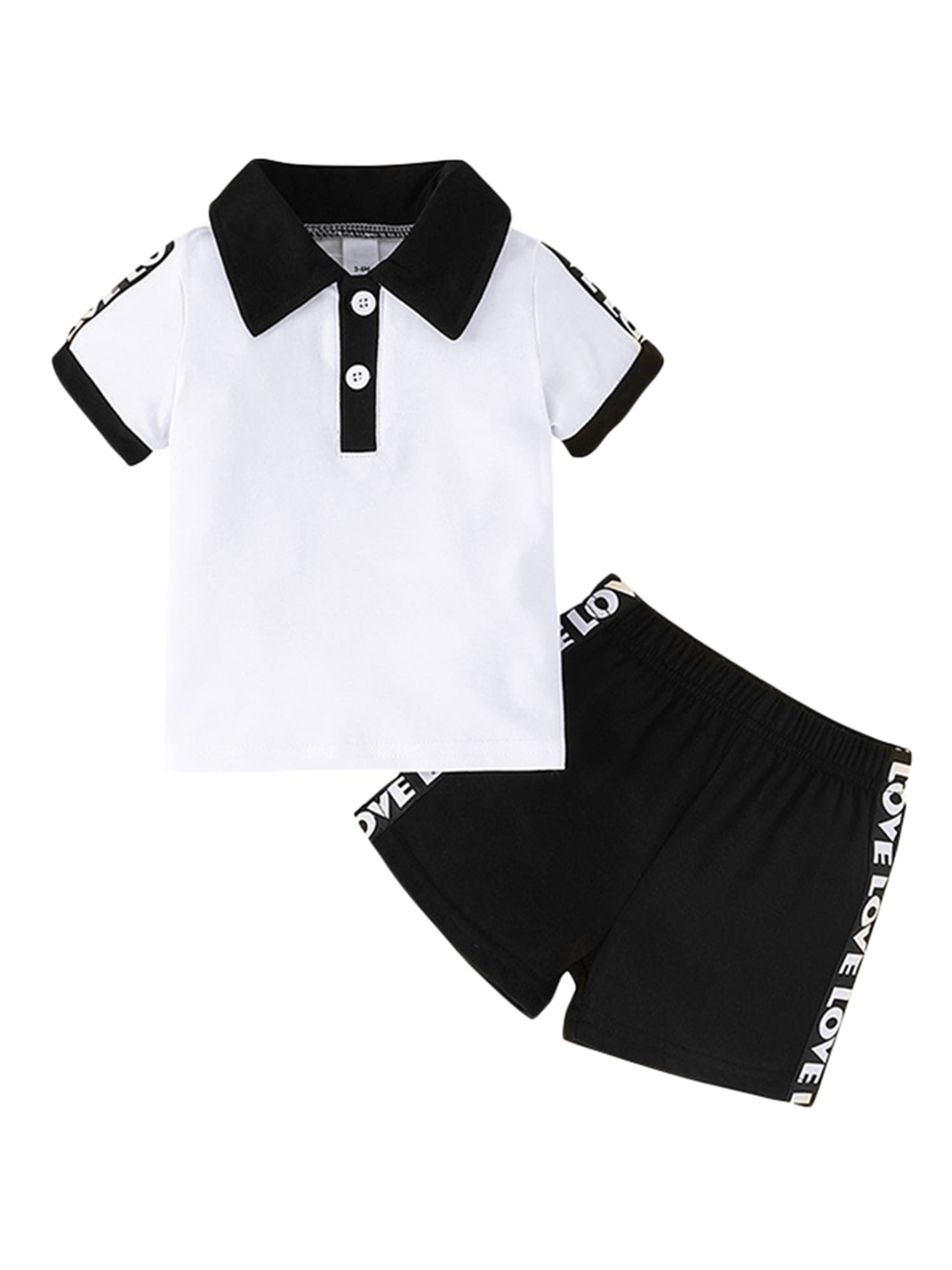 Infant black top polo shirt