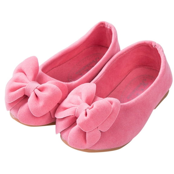 Jxzom Kids Girl Ballet Dance Shoes Princess BowKnot Dress Shoes Party Flat Shoes