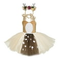 Jxzom Kids Toddler Baby Girl Deer Costume Christmas Outfit Elk Romper