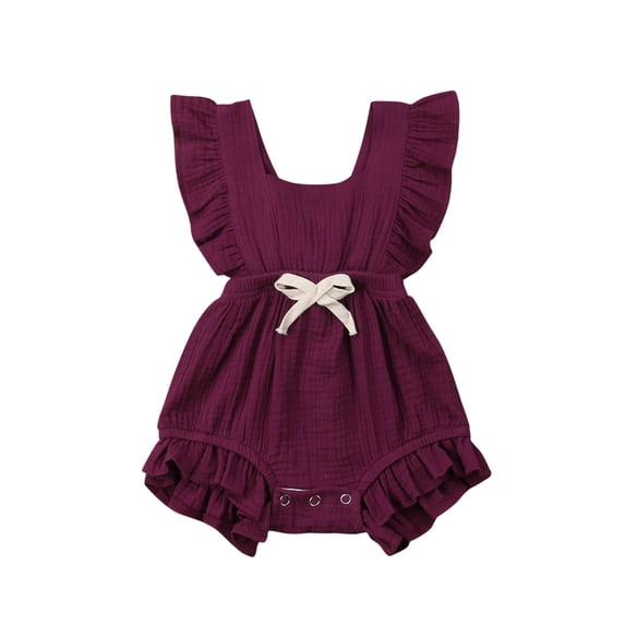 Jxzom Newborn Baby Girl Romper Bodysuits Cotton Flutter Sleeve One-piece Romper Outfits Clothes