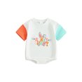 thumbnail image 1 of Jxzom Newborn Infant Baby Boy Girl My First Easter Outfit 3 6 12 18 Months Bunny Carrot Romper Long Sleeve Crewneck Sweatshirt Bodysuit, 1 of 8