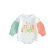 thumbnail image 1 of Jxzom Newborn Infant Baby Boy Girl My First Easter Outfit 6 12 18 Months Bunny Letter Romper Long Sleeve Crewneck Sweatshirt Bodysuit, 1 of 8