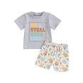 thumbnail image 1 of Jxzom Toddler Baby Boy Easter Outfits 6M 12M 18M 2T 3T 4T Mr Steal Your Eggs Shirt Tops+ Bunny Egg Short Pants Summer Clothes Set, 1 of 8