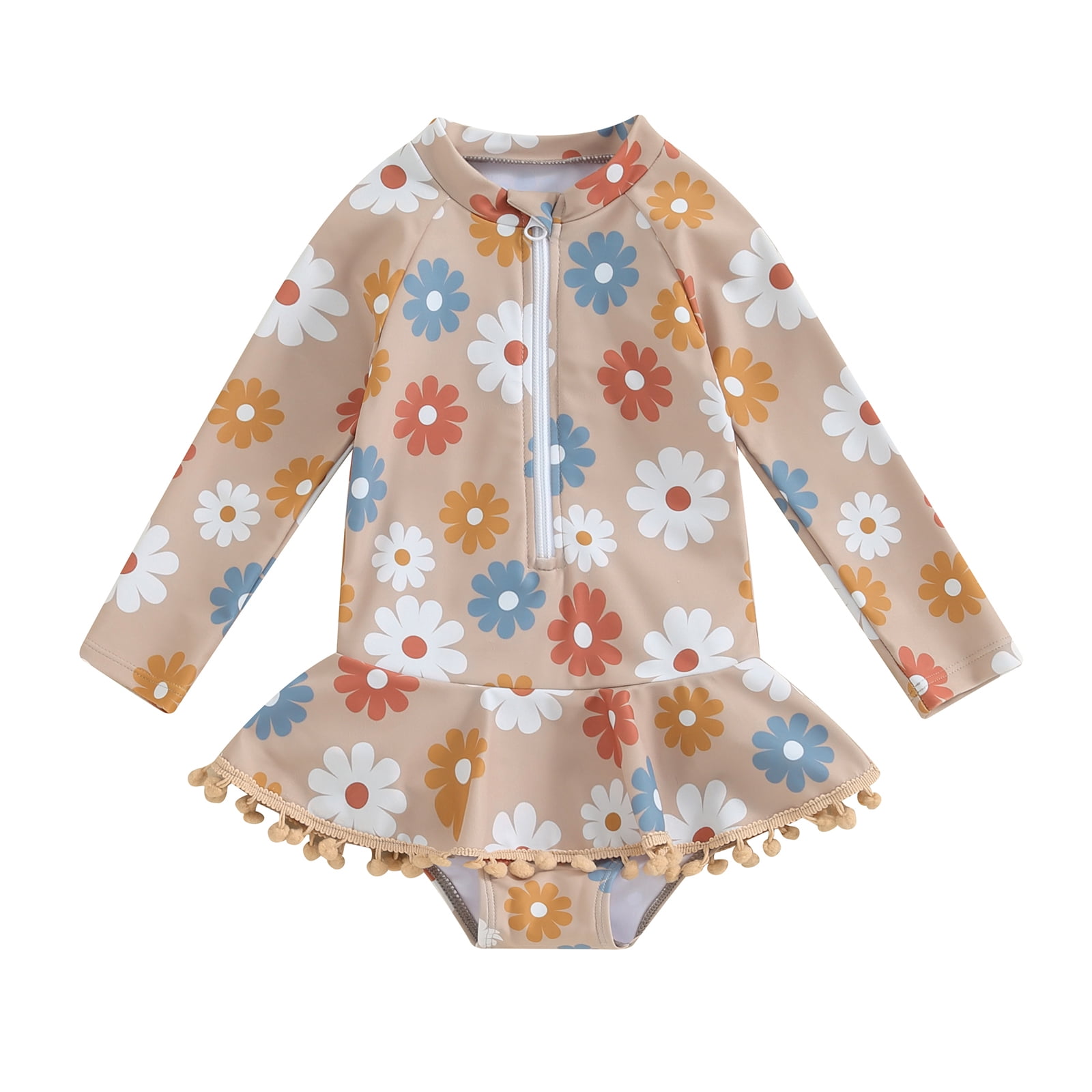 Jxzom Toddler Baby Girl Rash Guard Swimsuit Rompers 1T 2T 3T 4T 5T 6T ...
