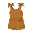 thumbnail image 1 of Jxzom Toddler Baby Girl Sleeveless Jumpsuit Solid Ribbed Knitted Tank Romper Shorts Overalls 6M 12M 18M 2T 3T 4T One-Piece Summer Clothes, 1 of 8