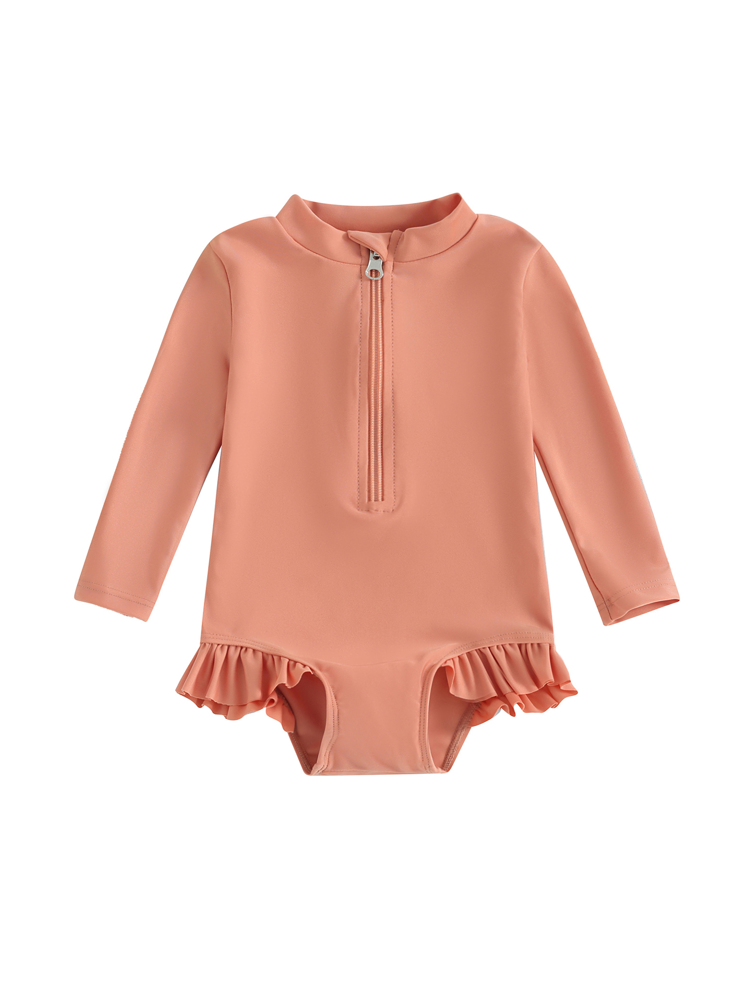 Jxzom Toddler Girls Rash Guard One Piece Swimsuit Rompers Long Sleeve