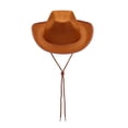 thumbnail image 1 of Jxzom Women Men Cowboy Hat Classic Roll Up Brim Fedora Cowgirl Hat Western Cowboy Hat Stage Performance Hat, 1 of 7