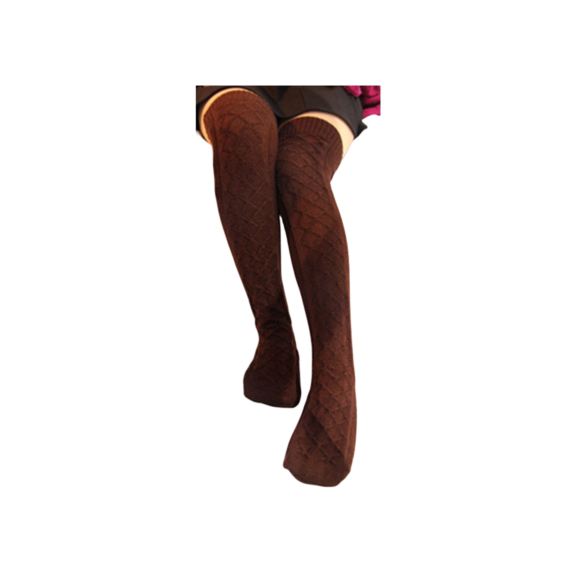 Jxzom Women's Long Over Knee High Leg Warmers Cable Knit Thigh High