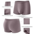 thumbnail image 1 of Jyeity Boxer Briefs,Mens Boxers,Boxers for Men,Antibacterial,Breathable,Solid,Elastic Waist,Cotton Polyester,Brown,L, 1 of 8