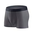 thumbnail image 1 of Jyeity Boxer Briefs,Mens Boxers,Boxers for Men,Antibacterial,Breathable,Solid,Elastic Waist,polyester,Dark Gray,3XL, 1 of 3