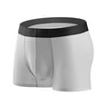 thumbnail image 1 of Jyeity Boxer Briefs,Mens Boxers,Boxers for Men,Antibacterial,Breathable,Solid,Elastic Waist,polyester,Gray,3XL, 1 of 3