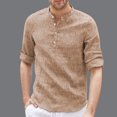 thumbnail image 1 of Jyeity Button Mens Shirts Solid Color Breathable Casual Short,Sleeve Stand Collar T Shirts Tops M, 1 of 5