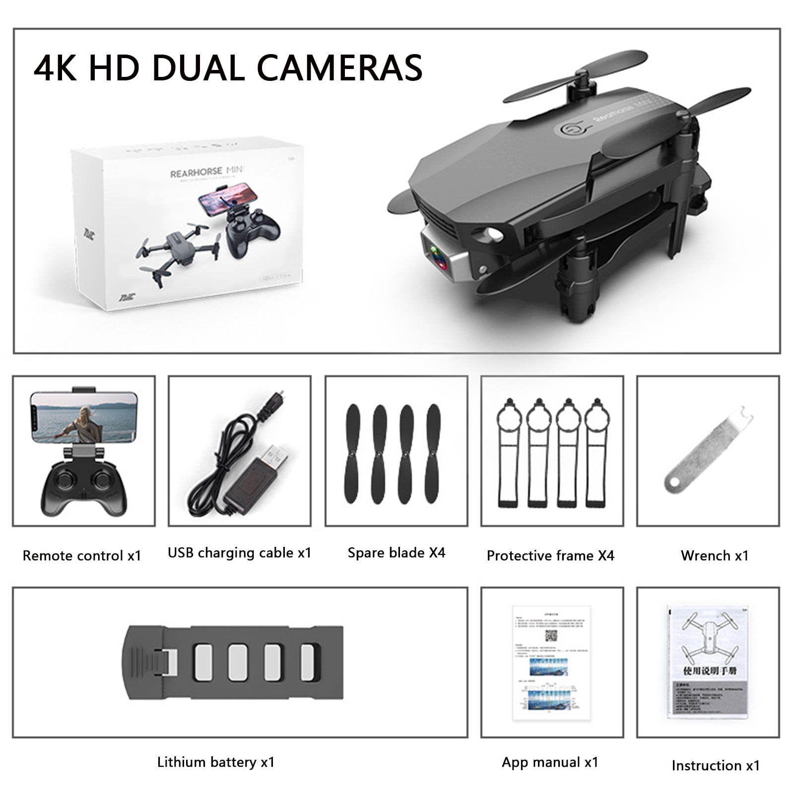 Jyeity Drones With Camera For Adults 4k Long Range And Auto Return Phoenix Drone 4K HD Camera