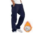 thumbnail image 1 of Jyeity Epic Looks for Him Men Solid Casual Multiple Pockets Outdoor Straight Type Fitness Cargo Trousers Pants Cargo Pants For Boys Navy Size 4, 1 of 9