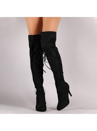 Army fatigue knee high boots discount