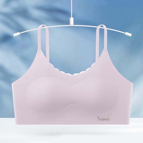 Jyeity Girls Wire-Free Breathable Bras Lightweight Bralette Purple L