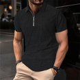 thumbnail image 1 of Jyeity Half-Zip Mens Shirts Solid Color Breathable Casual Short Sleeve,Collar T Shirts Tops Sporty T Shirts, 1 of 9