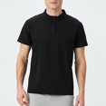 thumbnail image 1 of Jyeity Half-Zip Shirts for Men Casual Dry-Fit Breathable Short Sleeve,Crewneck T Shirts Tops Sporty T Shirts, 1 of 6