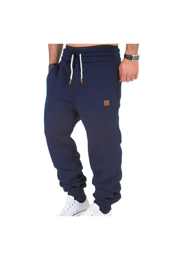Hot Style Chill Price Mens Fashion Joggers Sports - Cotton Sweatpants Trousers Mens Long Pants Skull Pajama Pants Dark Blue Size 29
