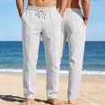thumbnail image 1 of Jyeity Mens Pants High Waist, Drawstring Comfortable with Pockets Casual Pants, 1 of 9