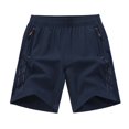 thumbnail image 1 of Jyeity Mens Shorts Breathable Solid Fashion Sporty Cargo,Comfort,Waist with Pockets Blue Shorts, 1 of 3