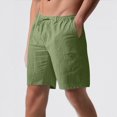thumbnail image 1 of Jyeity Mens Shorts Linen Fashion Sporty Drawstring Breathable,Elastic Waist with Pockets Green Shorts, 1 of 6