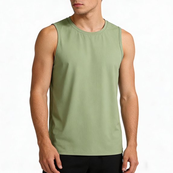 Jyeity Mens Tank Silk Gym Crew Neck Tank Top, Casual Breathable Sporty Tank Tops