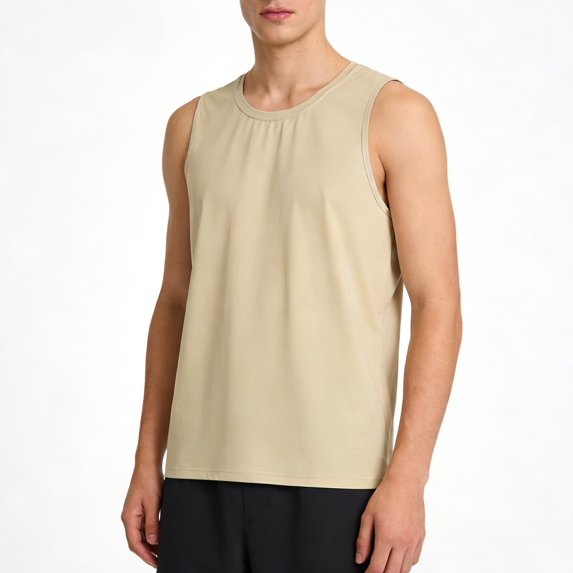 Jyeity Mens Tank Silk Gym Crew Neck Tank Top, Plus Size Casual Breathable Sporty Tank Tops
