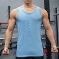 thumbnail image 1 of Jyeity Mens Tank Top Button Breathable Slim Tank Top, Sporty Gym Casual Tank Tops, 1 of 5