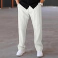 thumbnail image 1 of Jyeity Mens Work Pants Stretchable Loose with Pockets Cargo Pants Drawstring Fashion Elastic Waist Pants L, 1 of 5