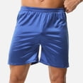 thumbnail image 1 of Jyeity Shorts for Men Silk Home Sporty Loose,Breathable,Mid Waist Workout Blue Shorts, 1 of 5