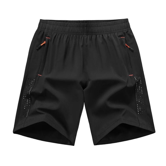 Jyeity Shorts for Men Solid Fashion Sporty Cargo Breathable,Comfort,Waist with Pockets Black Shorts