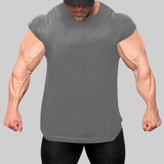 Jyeity Tank Tops for Men Crew Neck Casual, High Elastic Tank Tops Breathable Sporty Gym Tank Top