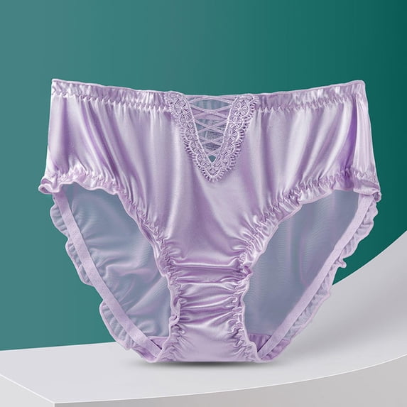 Jyeity Underwear for Women Moisture-Wicking Breathable Underwear for Women High Waisted Comfort Brief Blue L