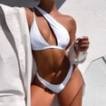 thumbnail image 1 of Jyeity Womens Two Piece Swimsuit V-Neck Women Swimdress With Tummy Control Sleeveless Solid Swimsuit White Casual, 1 of 5