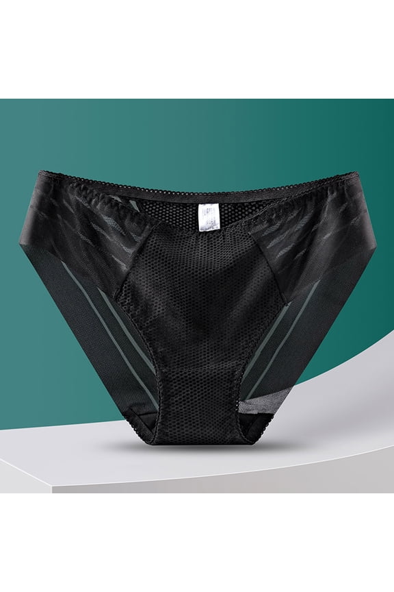 Womens Underwear Seamless Flex Fit Panties for Women Soft Plus Size Brief Black 3XL